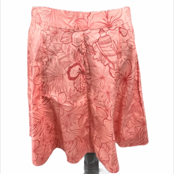 St John’s Bay Hibiscus Flower Skirt, Pink, 8P - Picture 1 of 8